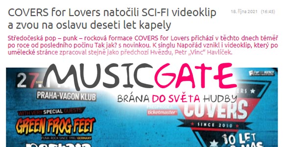 Covers natočili SCI-FI videoklip a zvou na oslavu deseti let kapely